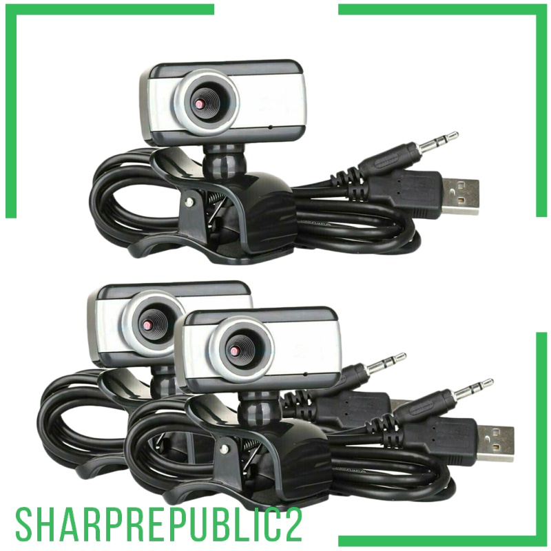 Set 3 Webcam Kỹ Thuật Số Sharprepublic2 Hd Usb 2.0 Có Thể Xoay Được Cho Pc Laptop | BigBuy360 - bigbuy360.vn