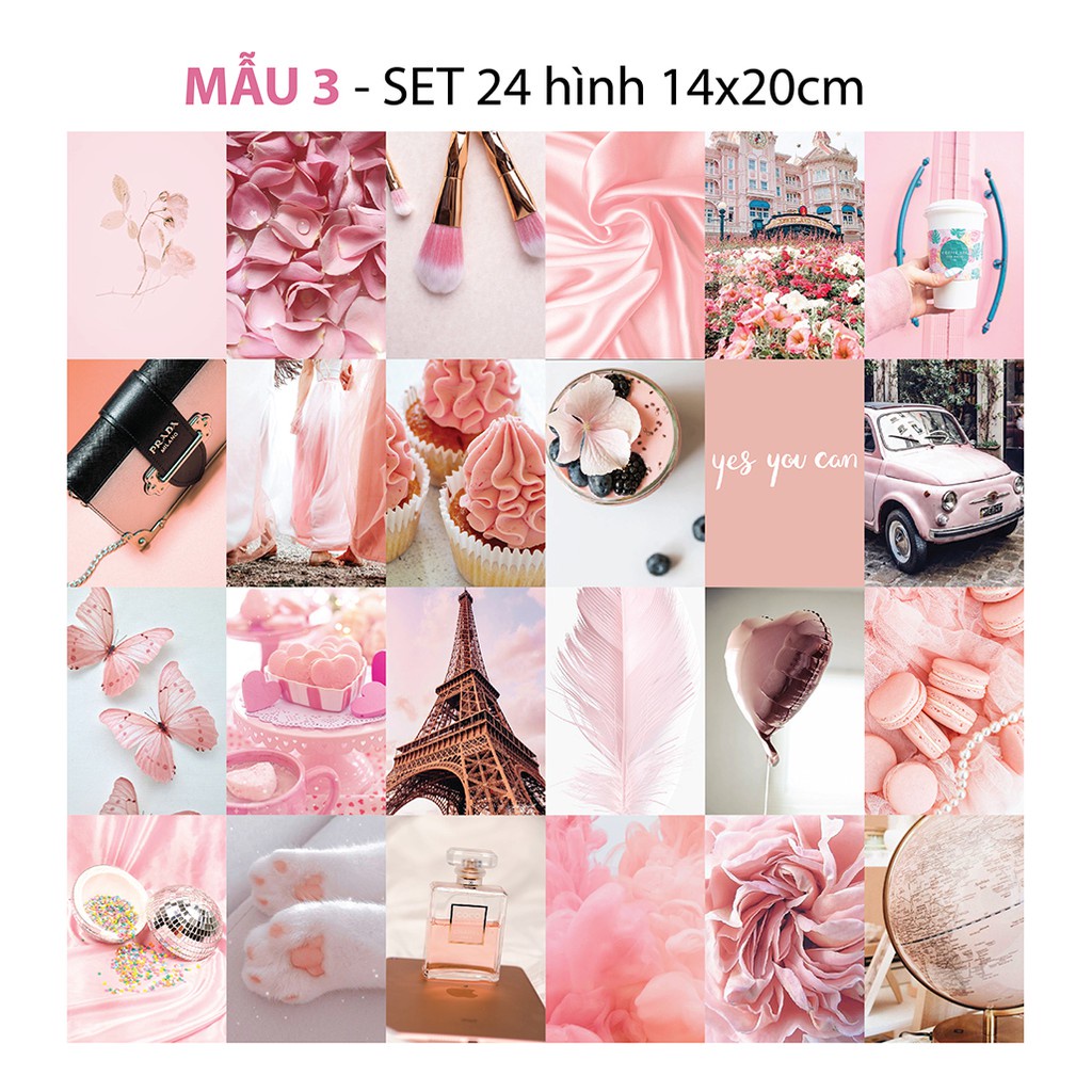 Postcard decor vintage dán tường phòng ngủ sticker cute decal 1300