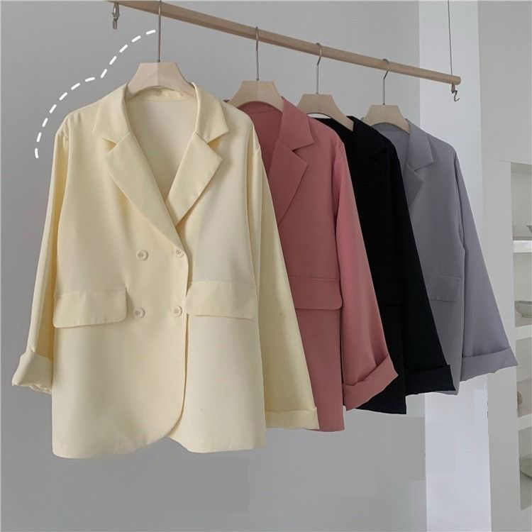 Áo Khoác Nữ Dài Tay Cổ Bẻ Form Dài Thời Trang Hàn | BigBuy360 - bigbuy360.vn