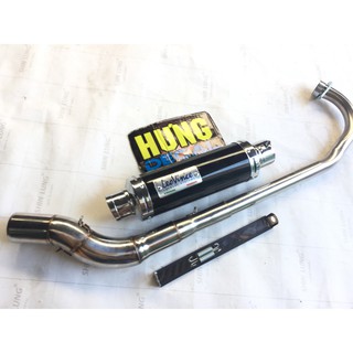 Pô leovince đen cả cổ cong wave 50 - 100, cup, dream, 67, axelo, exciter 50cc,...