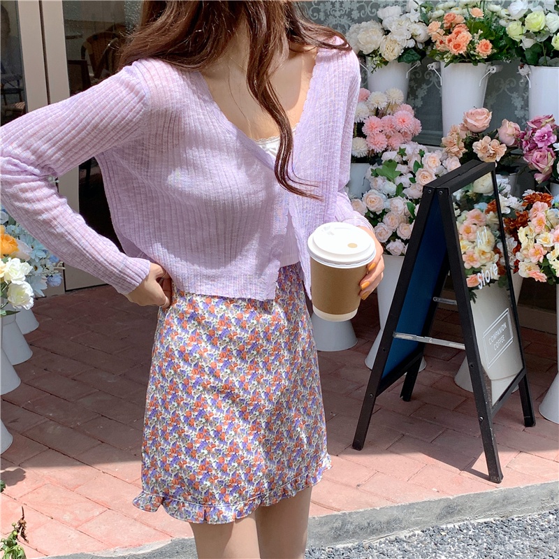 Áo Khoác Len Mỏng Cardigan Màu Pastel Muối Tiêu Cực Hot Hit TOTICHAN AK08