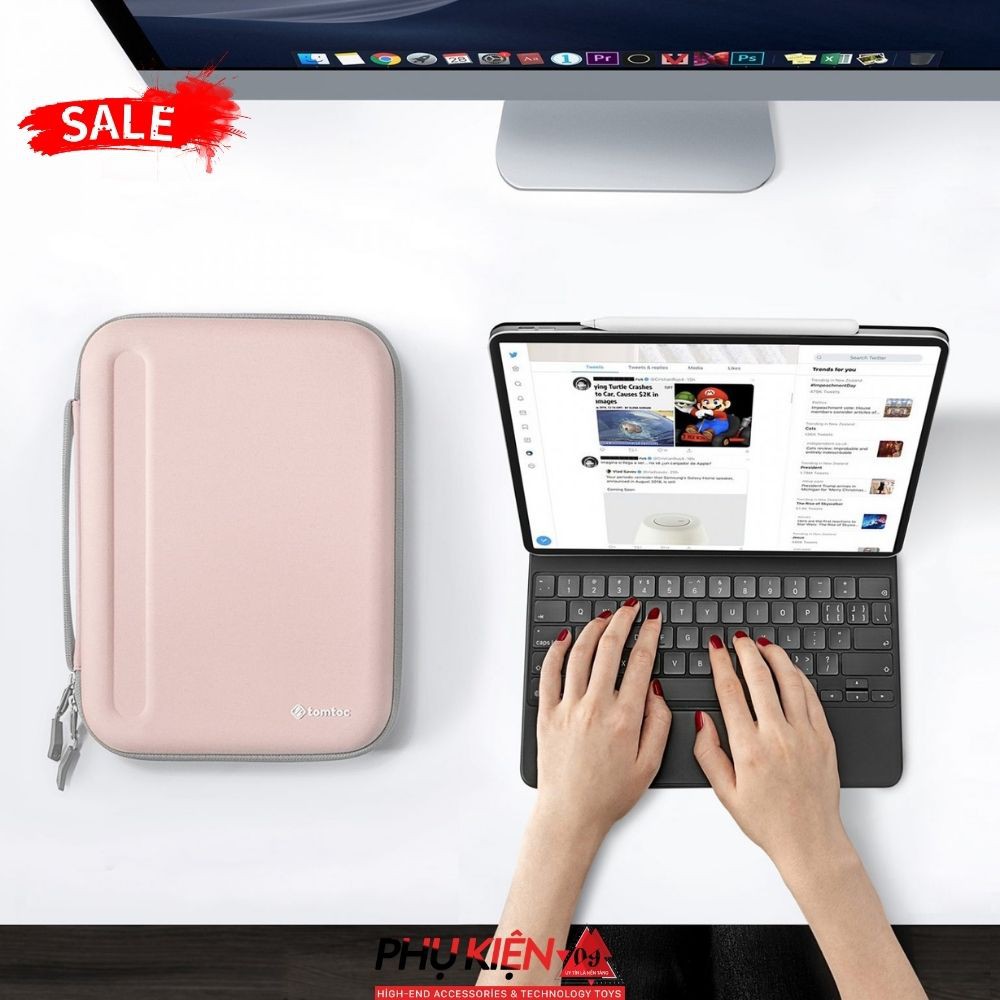 TÚI ĐỰNG MACBOOK, IPAD CHỐNG VA ĐẬP TOMTOC (USA) IPAD PRO 9.7-11INCH & TABLET/NOTEBOOK SAKURA (A06-002P01)