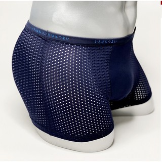 Quần lót Boxer Lưới Nhật Cao Cấp, Quần Sịp Nam Đùi Thông Hơi Kháng Khuẩn Thoáng Khí QN01