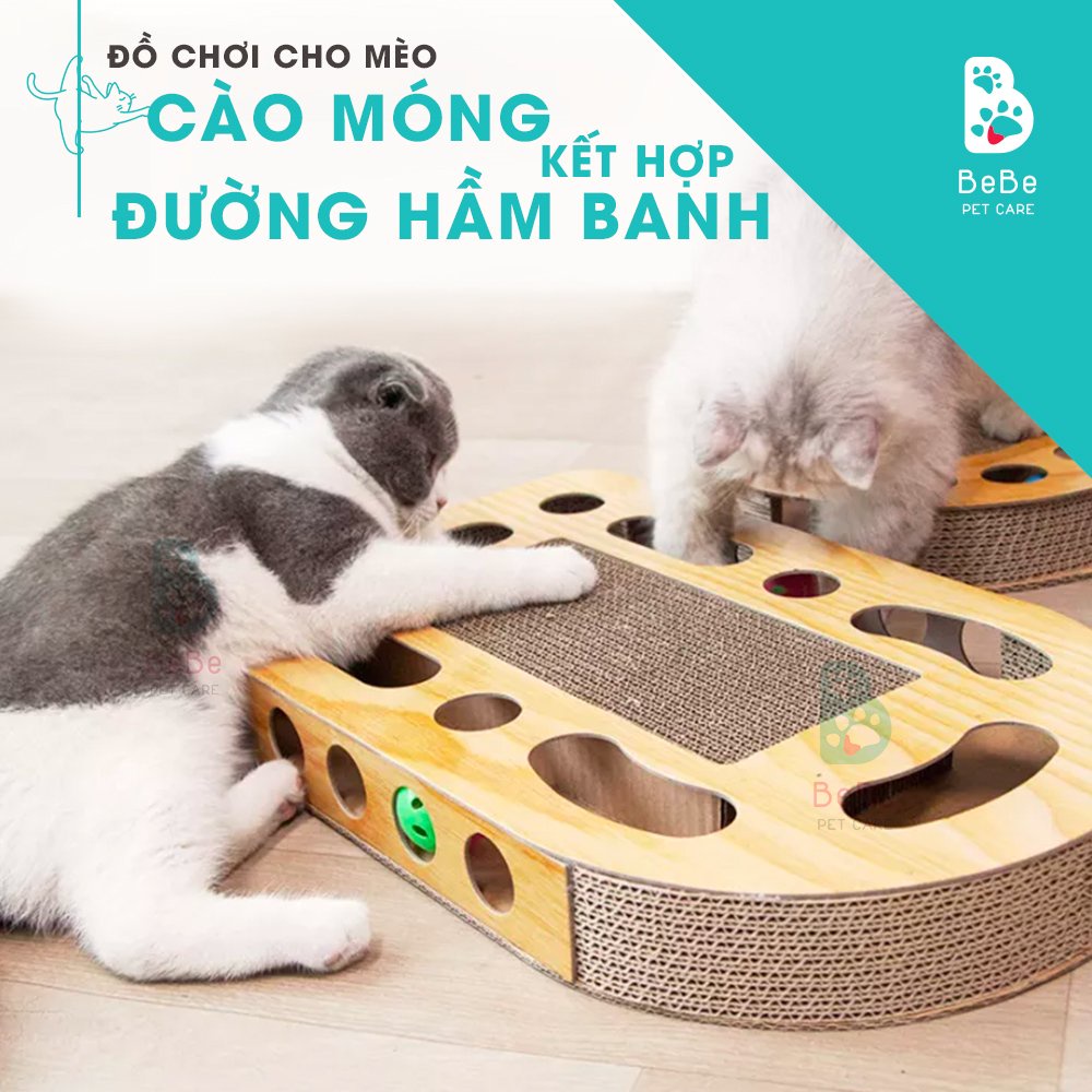 [Siêu Xinh - Kèm Catnip] Cào Móng Cho Mèo Kết Hợp Bóng Chuông - Đồ Chơi Cho Các Boss Mèo
