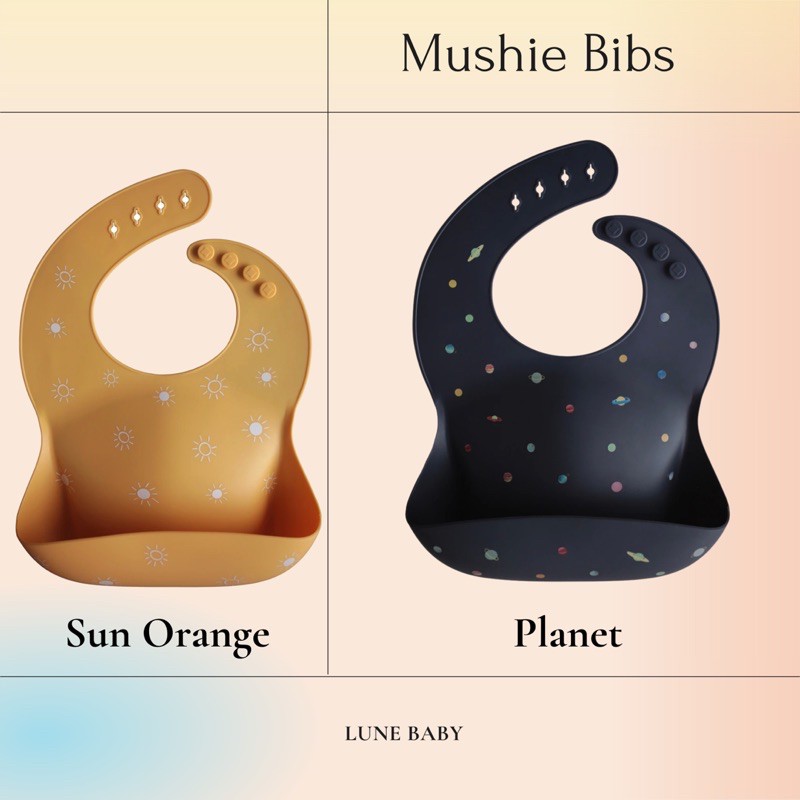 Yếm silicon ăn dặm cho bé Mushie