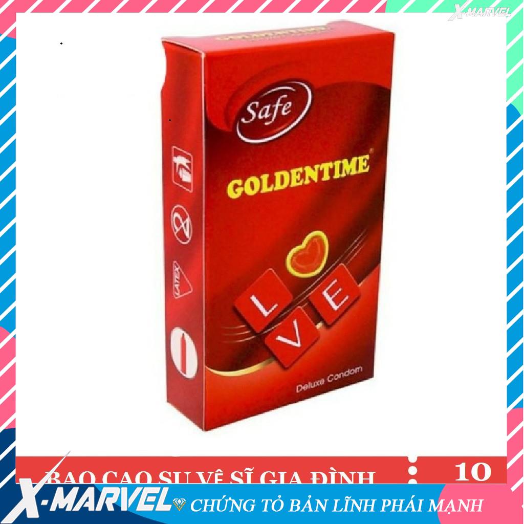 Bao cao su goldentime Siêu kéo dài vô địch với 8% benzocain cùng cao su tự nhiên siêu mỏng Bcs 12 chiếc XMARVEL