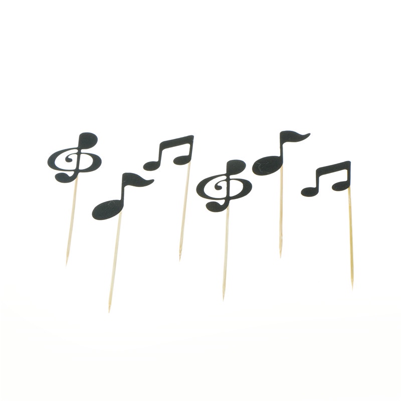 Set 6 Que Cắm Trang Trí Bánh Kem Hình Nốt Nhạc Xinh Xắn