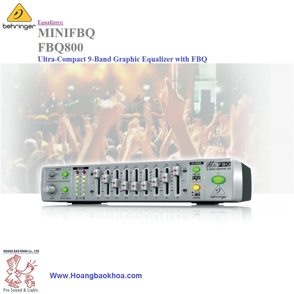 Equalizers Behringer FBQ800 -- Bộ xử lý tín hiệu Behringer