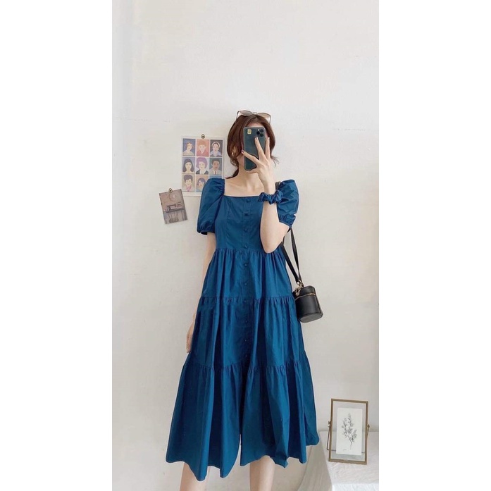 Đầm bầu váy bầu thời trang công sở thiết kế xuông MSP471 vải trượt mềm mát Mom and Baby