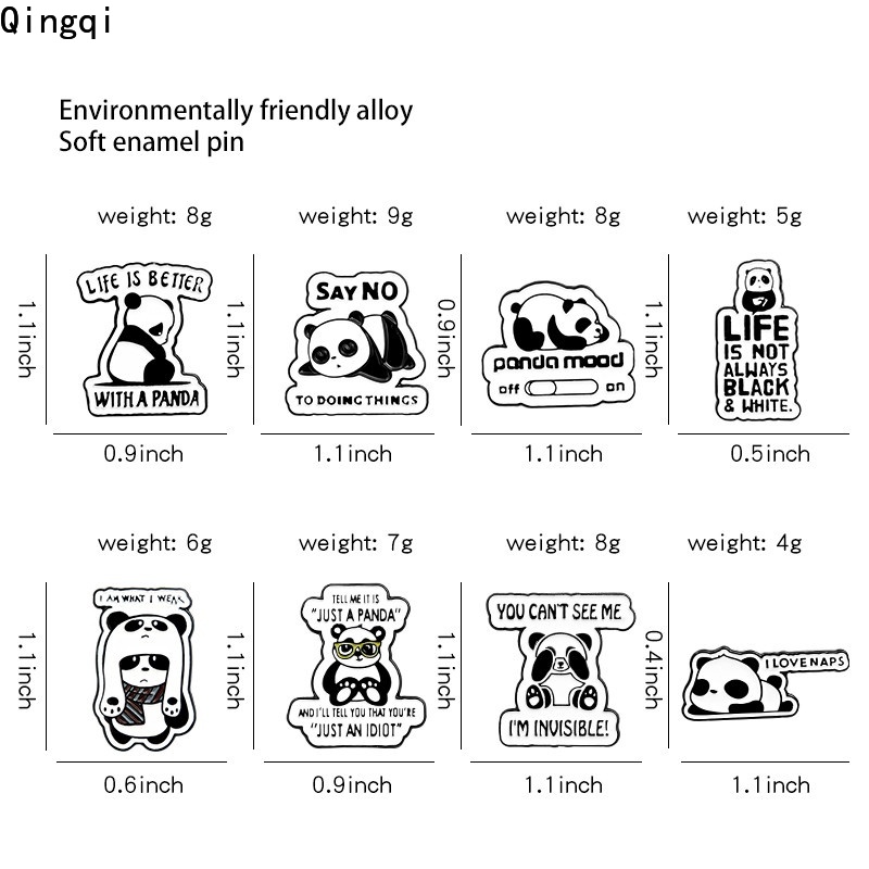 Trâm cài áo Miss Zoe hình gấu trúc hoạt hình dễ thương