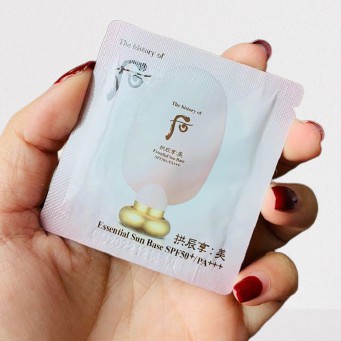 Gói Kem lót trang điểm, chống nắng Whoo Essential Sun Base SPF50+/PA+++ 1ml | BigBuy360 - bigbuy360.vn