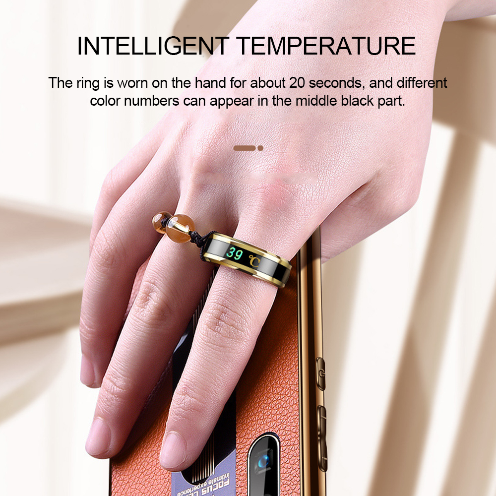 ✿ Intelligent temperature measuring mobile phone lanyard finger ring buckle TRUING