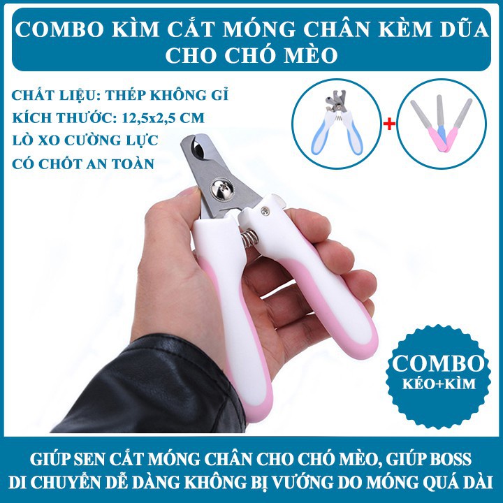 Kìm cắt móng chó mèo tặng dũa