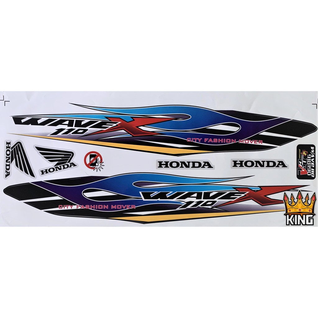 Tem Rời Wave X 110cc Nice Xanh - Ảnh Thật