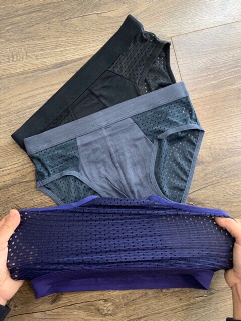 4 Quần lót , quần sịp nam thông hơi MEN CHÉO -HỘP 4c fullbox