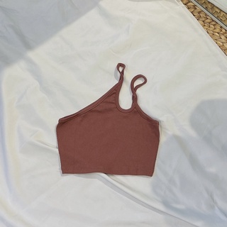 (ẢNH THẬT) ÁO CROPTOP LỆCH VAI LEN TĂM