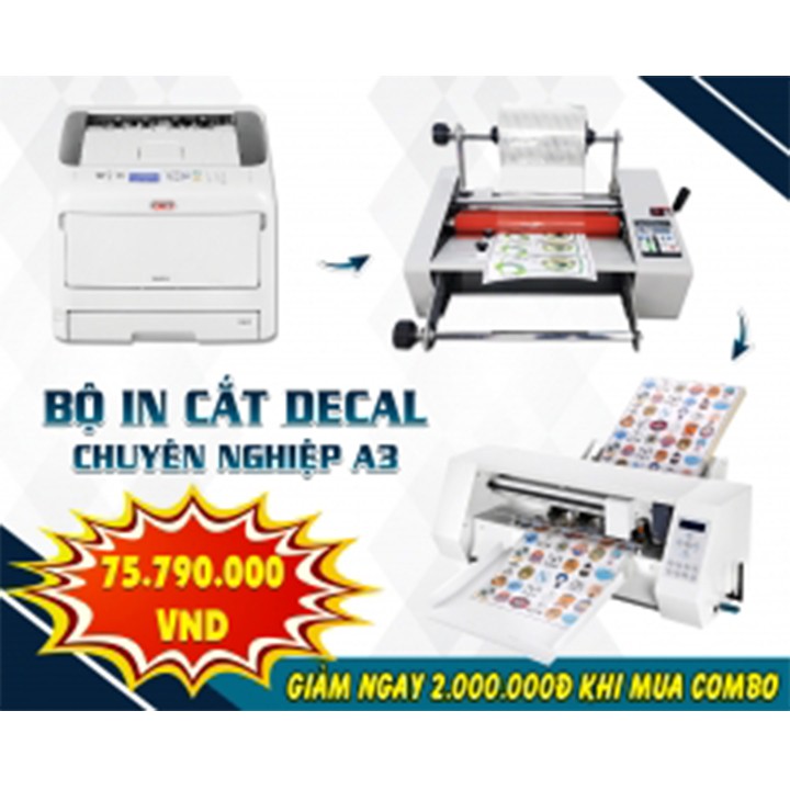 BỘ IN CẮT DECAL A3 TỐC ĐỘ CAO CHUYÊN NGHIỆP