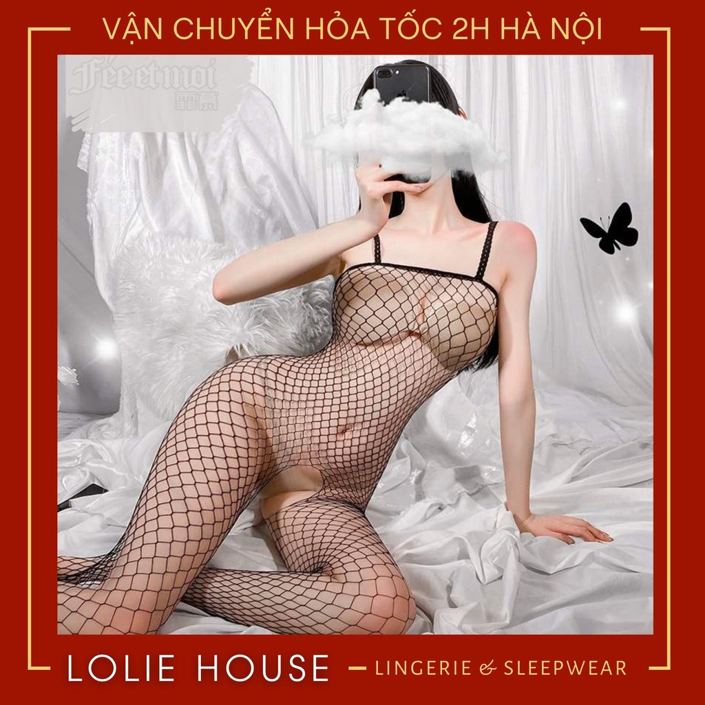 Bodysuit sexy lưới - Quần tất lưới toàn thân ôm body LOLIE HOUSE - BS4 | BigBuy360 - bigbuy360.vn