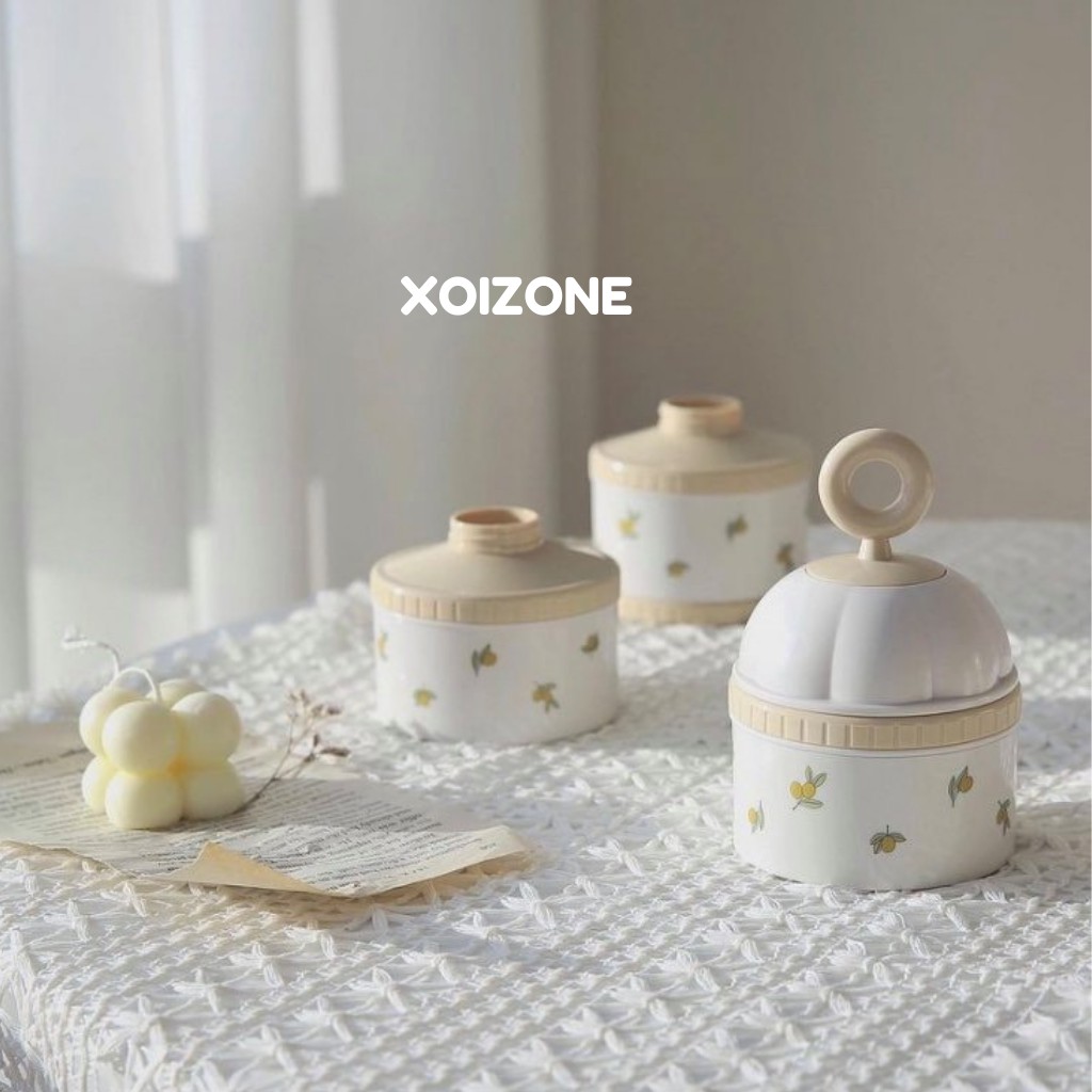 Hộp chia sữa 3 ngăn Dottodot Oliu &amp; Tulip có quai và Khay úp bình sữa Dottodot &amp; TGM Hàn Quốc cho bé