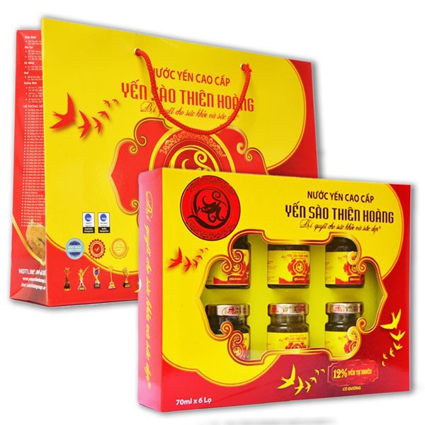 YẾN SÀO THIÊN HOÀNG CAO CẤP KHÔNG KÈM TÚI GIẤY 12% TỔ YẾN
