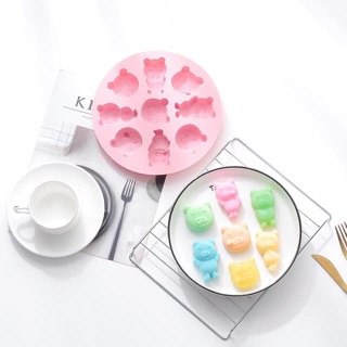 Khuôn silicon lợn làm thạch,bánh...