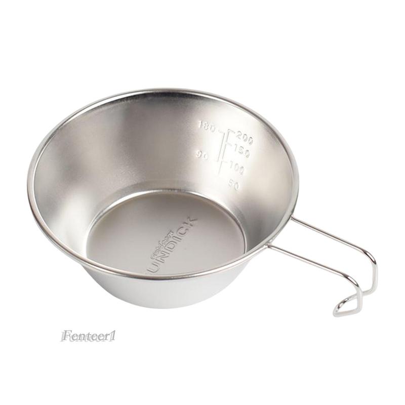 1 [Fenteer] Bát Ăn Bằng Thép Không Gỉ Dùng Cho Tiệc Nướng BBQ Ngoài Trời