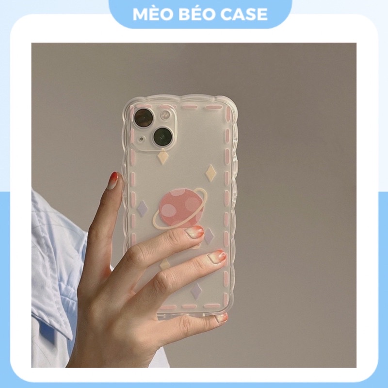 (SIÊU RẺ) Ốp lưng iphone viền sóng in hình sao thổ hồng lucky 7plus/8/8plus/x/xr/xs/11/12/13/pro/max/plus/promax