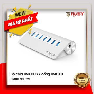 Bộ chia cổng usb 3.0 orico 7 cổng m3h7 - hàng chính hãng
