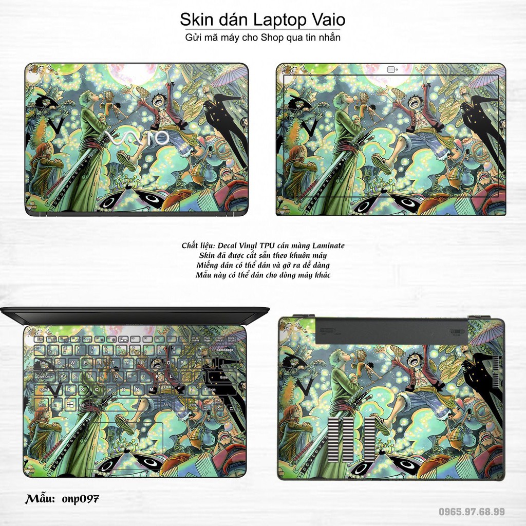 Skin dán Laptop Sony Vaio in hình One Piece _nhiều mẫu 9 (inbox mã máy cho Shop)