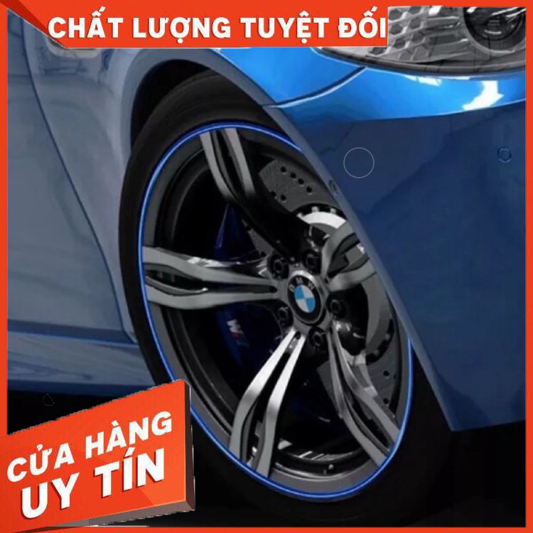 HÀNG CAO CẤP -  chỉ viền bánh xe, nẹp chống xước lazang xe hơi,cao su dán viền trang trí bánh ô tô cuộn 8m chất lượng ca