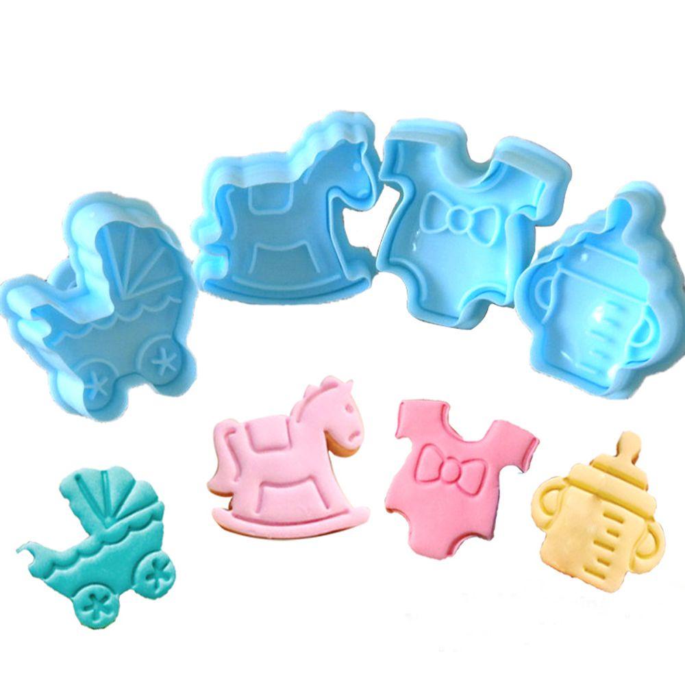 Set 4 Khuôn Làm Bánh Quy Đa Năng Tiện Dụng Hình Em Bé Xinh Xắn