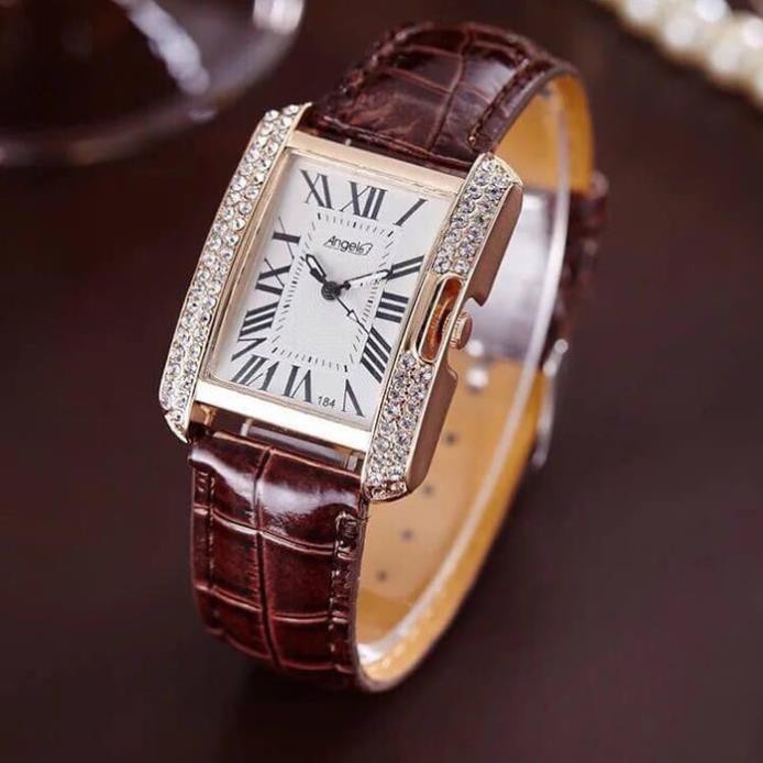 ĐỒNG HỒ NỮ SKMEI - DD01 KIỂU DÁN VUÔNG DÂY DA ĐÍNH ĐÁ ST2S252