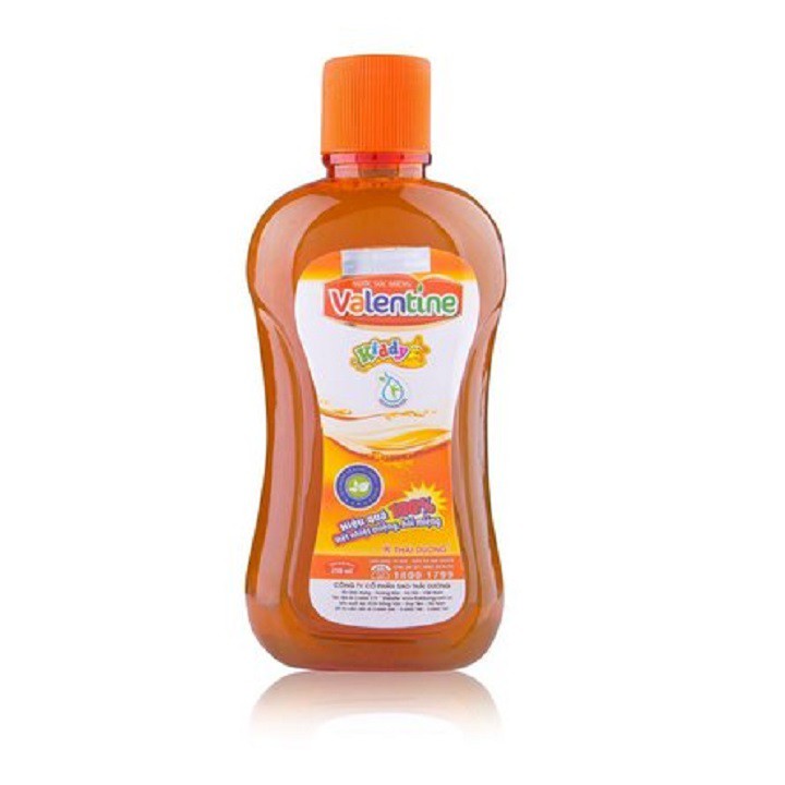 Sao Thái Dương - Nước Súc Miệng Trẻ Em Valentine kiddy 250ml Giúp Trị Nhiệt Miệng Hôi Miệng Ở Trẻ