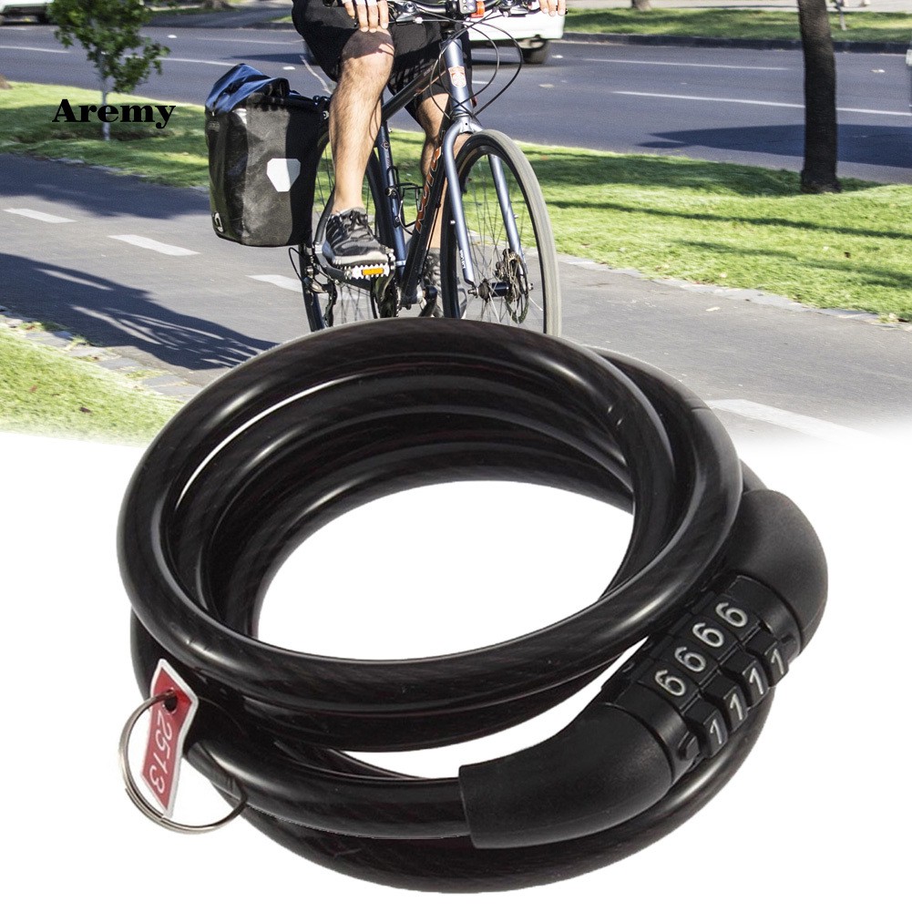 AEMY♥Durable Resettable Mountain Bike Lock 4 Digit Combination Password Security