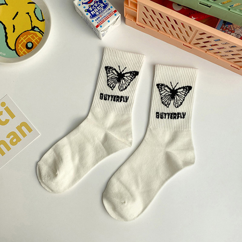 Tất Cotton Thoáng Khí In Họa Tiết Hoạt Hình Dễ Thương