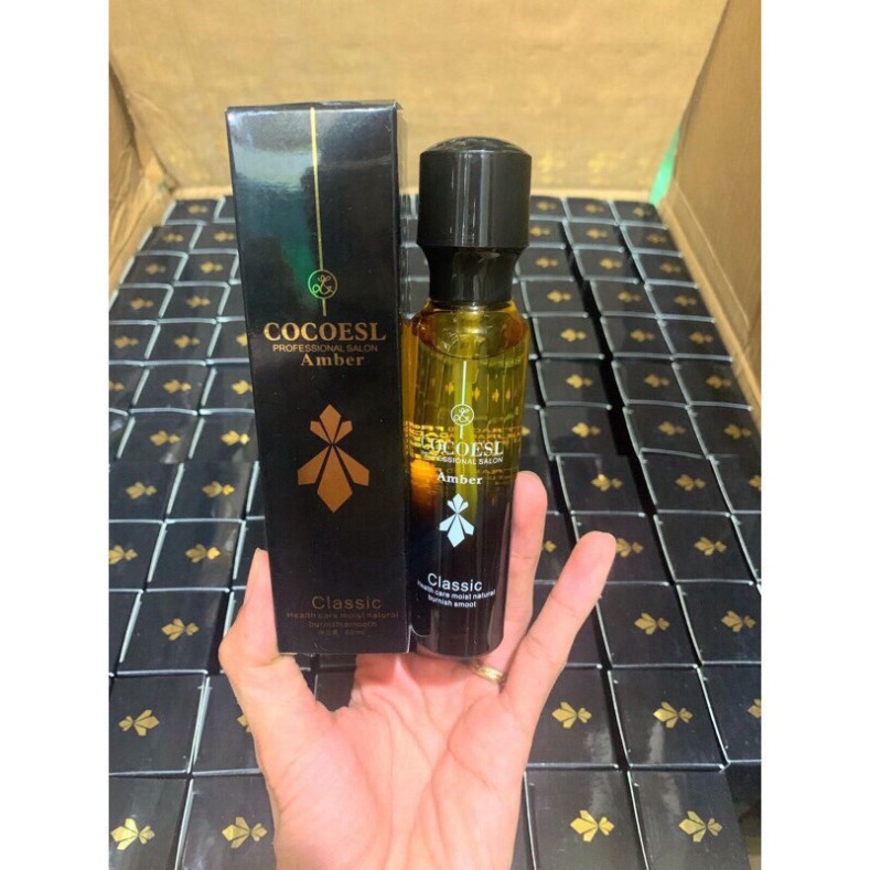 Dầu dưỡng tóc ❤️FREESHIP❤️ Tinh dầu dưỡng tóc cao cấp COCOESL Amber 60ml - Phục hồi tóc hư tổn và chẻ ngọn