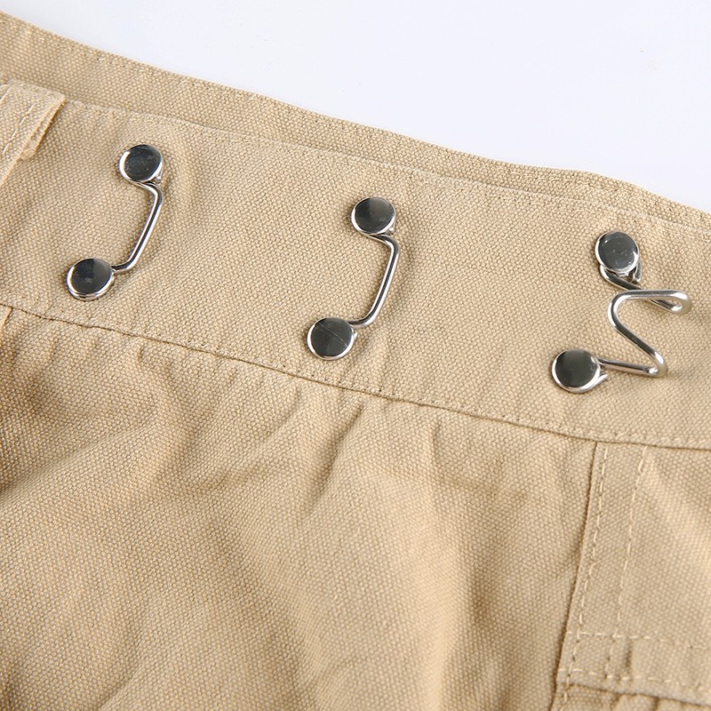 Quần kaki dáng thùng bo gấu điều chỉnh cạp, quần kaki cạp cao R53