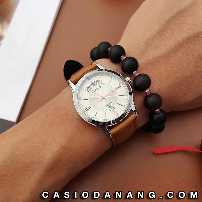 Đồng hồ nam dây da Casio Standard chính hãng Anh Khuê MTP-1381L-9AVDF (39mm)