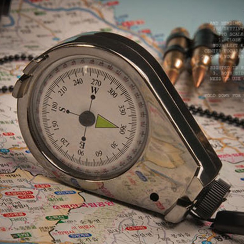 La Bàn Bằng Kim Loại Nhỏ Gọn Chính Xác Chống Nước Chống Lắc Đa Năng Cho Hikin