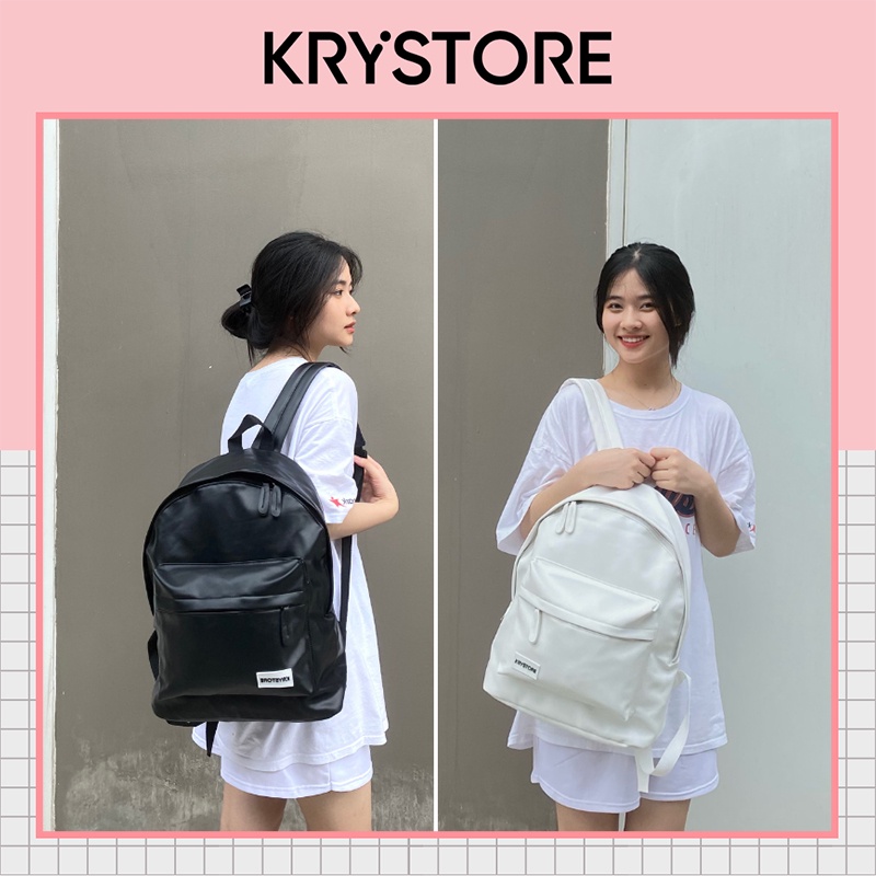 Balo da LUXI nam nữ chất PU size to 30x40cm vừa A4 ,lap 14 inch BL01