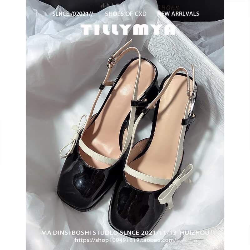 Giầy Mary Jane cut out nơ