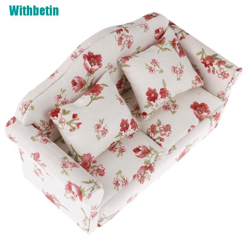 Ghế Sofa Phong Cách Vintage Cho Nhà Búp Bê Tỉ Lệ 1: 12