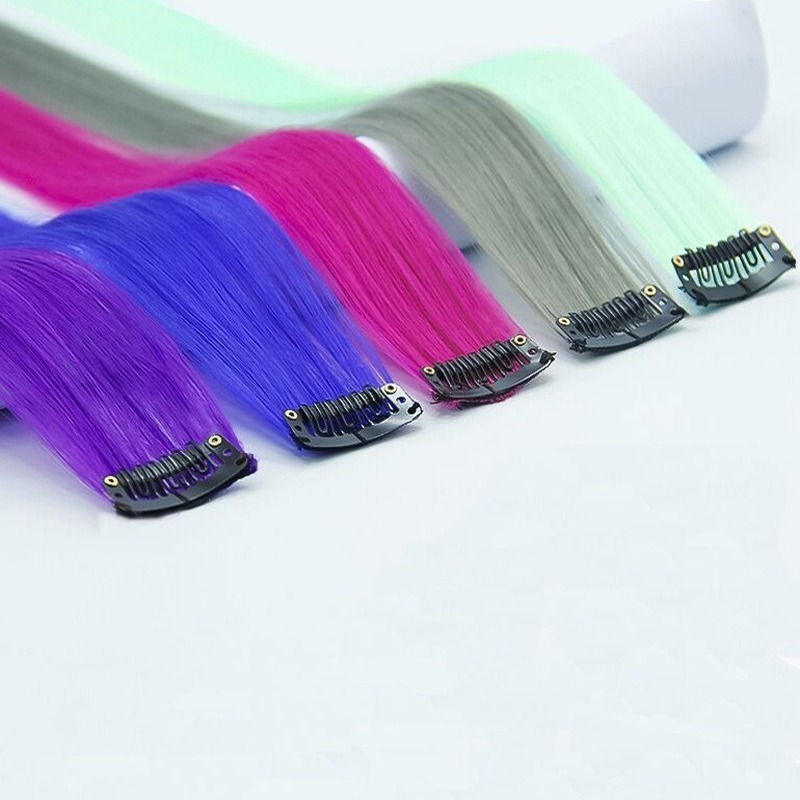 Tóc Giả Dài Và Thẳng Màu Gradient Tự Nhiên Không Đường May Vô Hình