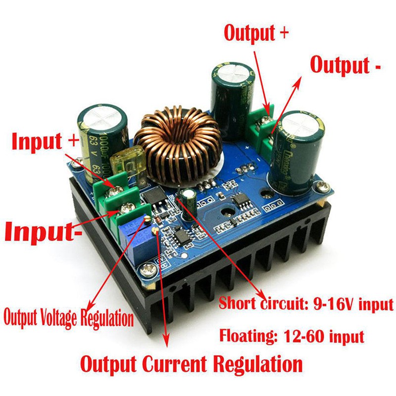 1 Mô Đun Tăng Áp DC-DC 600W 10-60V Sang 12-80V Cho Notebook, Xe Hơi