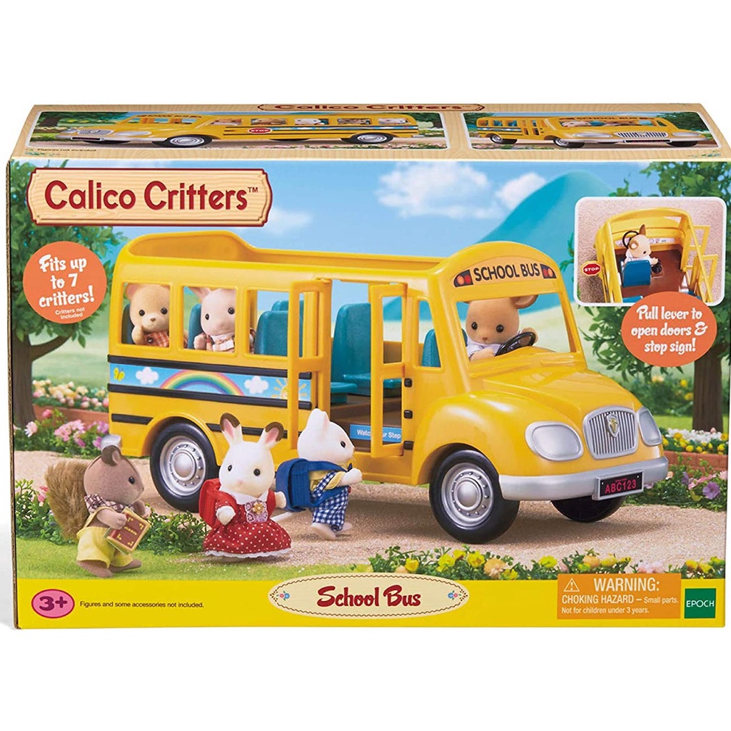 Sylvanian Families Calico Critters Xe Buýt Đưa Đón Học Sinh School Bus