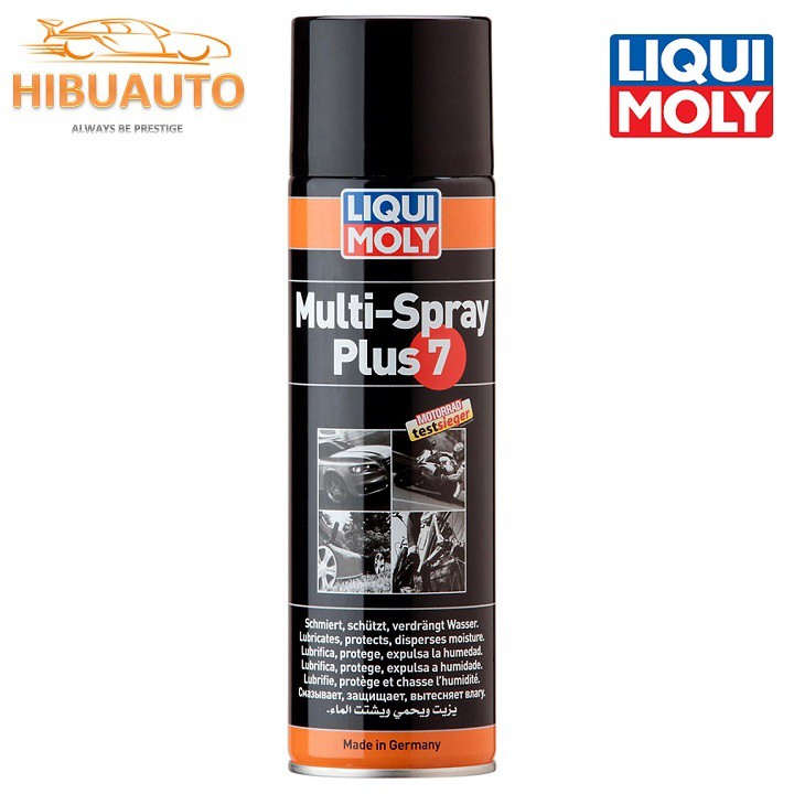 { MULTI-SPRAY PLUS 7 } THÙNG 6 CHAI CHAI XỊT TẨY GỈ SÉT, BÔI TRƠN ĐA NĂNG LIQUI MOLY 3305 500ML HIBUAUTO