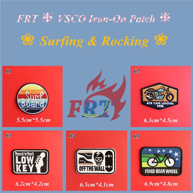 Bộ 1/5 miếng huy hiệu vá áo quần in họa tiết bắt mắt tự làm