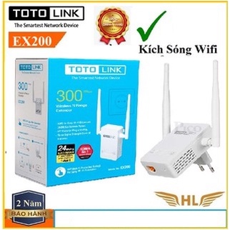 Bộ Kích Sóng wifi Totolink EX200 Chuẩn N300Mbps Có Cổng Lan -Hàng Chính Hãng