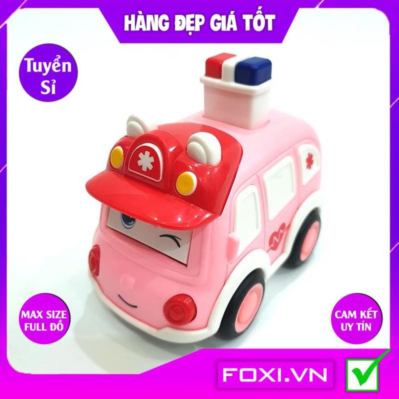Xe ô tô đồ chơi cảnh sát police nhân vật hoạt hình-màu hồng màu xanh siêu dễ thương cho bé-Tăng cường khả năng vận động