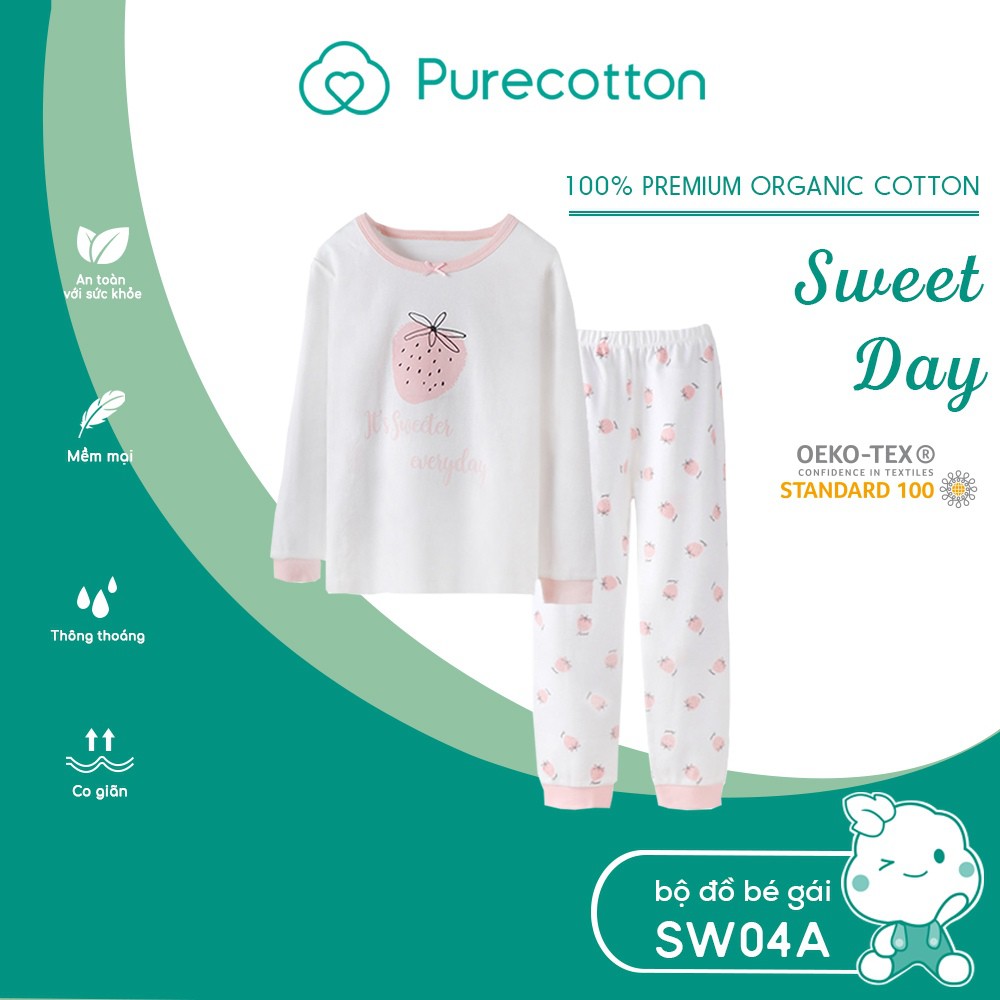 Đồ bộ mặc nhà mùa đông Purecotton cho bé gái chất liệu cotton cao cấp PC049 | BigBuy360 - bigbuy360.vn